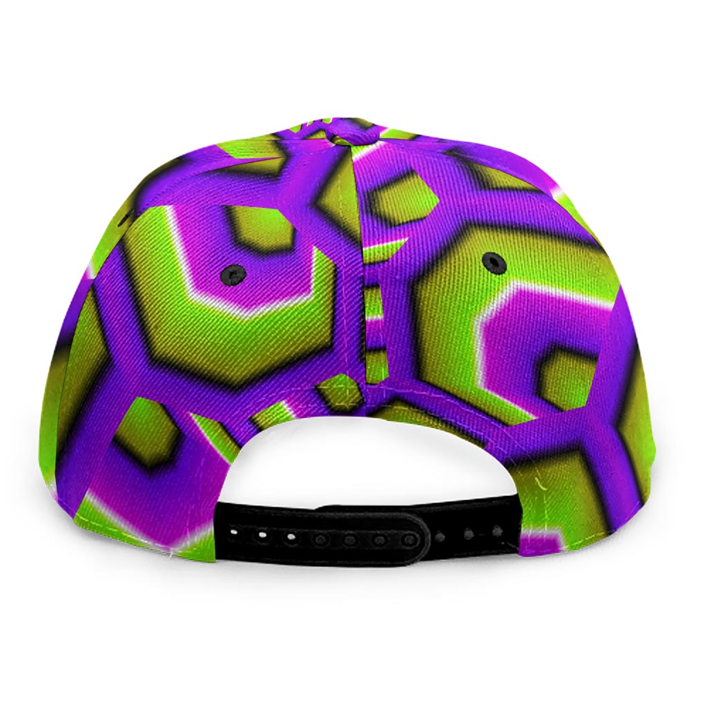Green Hive Moving Optical Illusion Snapback Cap