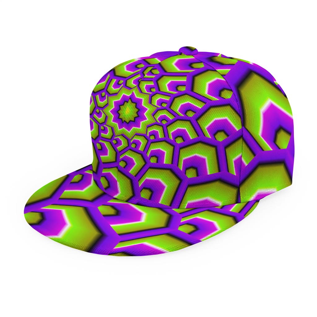 Green Hive Moving Optical Illusion Snapback Cap
