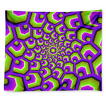 Green Hive Moving Optical Illusion Tapestry