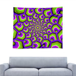 Green Hive Moving Optical Illusion Tapestry