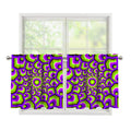 Green Hive Moving Optical Illusion Tier Curtains