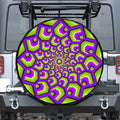 Green Hive Moving Optical Illusion Tire Cover