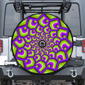 Green Hive Moving Optical Illusion Tire Cover With Camera Hole