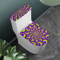 Green Hive Moving Optical Illusion Toilet Lid And Tank Cover Set