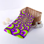 Green Hive Moving Optical Illusion Towel