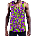 Green Hive Moving Optical Illusion Men's Workout Tank Top