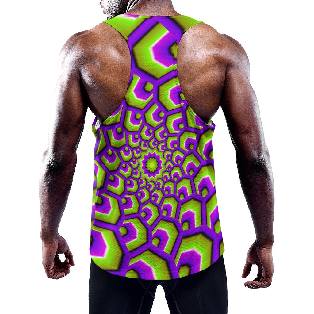 Green Hive Moving Optical Illusion Training Tank Top