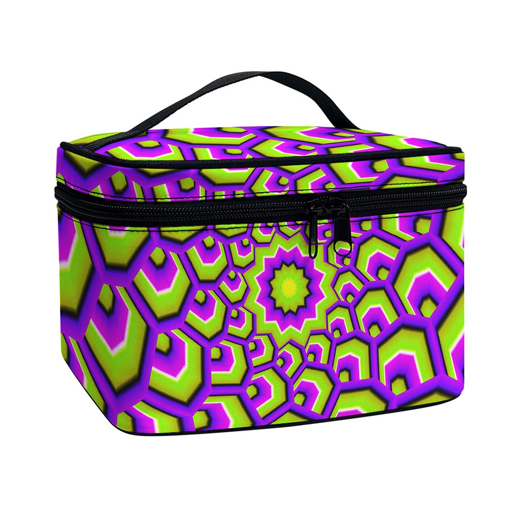 Green Hive Moving Optical Illusion Travel Makeup Bag