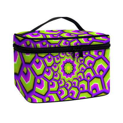 Green Hive Moving Optical Illusion Travel Makeup Bag