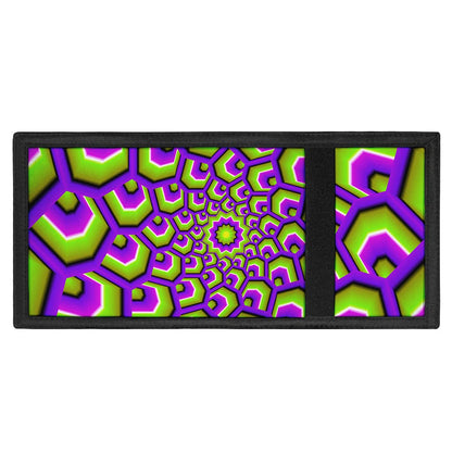 Green Hive Moving Optical Illusion Trifold Wallet