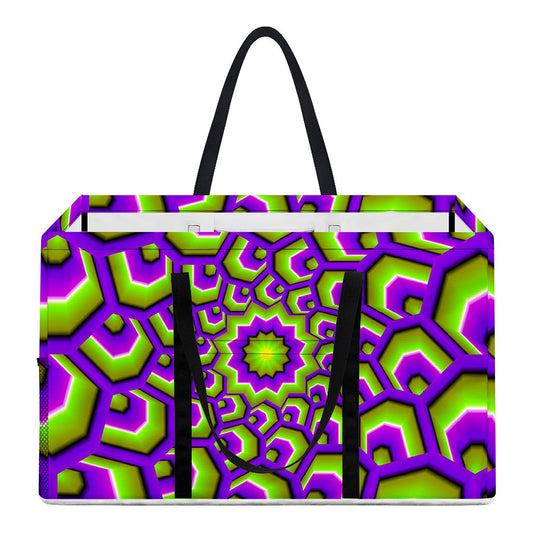 Green Hive Moving Optical Illusion Utility Tote Bag