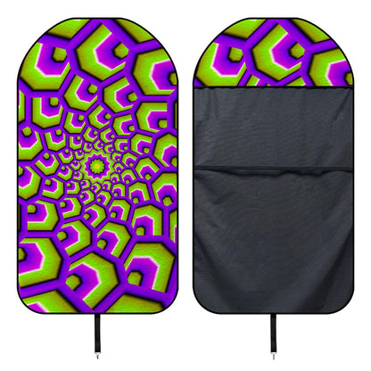 Green Hive Moving Optical Illusion Waterproof Car Seat Cover