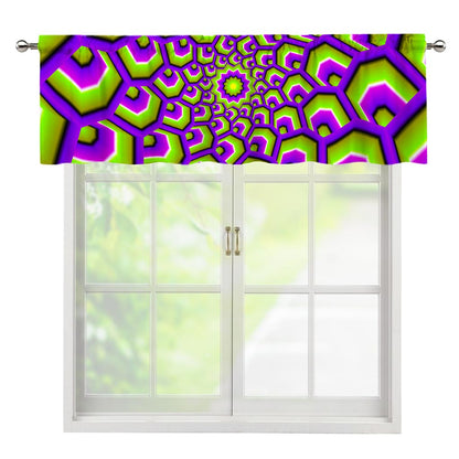 Green Hive Moving Optical Illusion Window Valance
