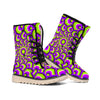 Green Hive Moving Optical Illusion Winter Boots