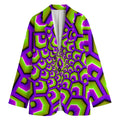 Green Hive Moving Optical Illusion Women's Cotton Blazer