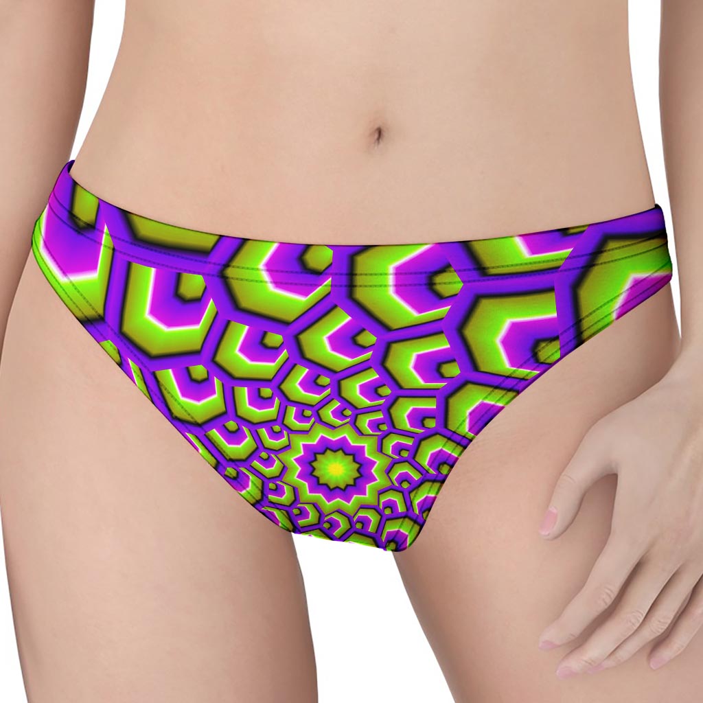 Green Hive Moving Optical Illusion Women's Thong