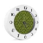 Green Hop Cone Pattern Print Alarm Clock