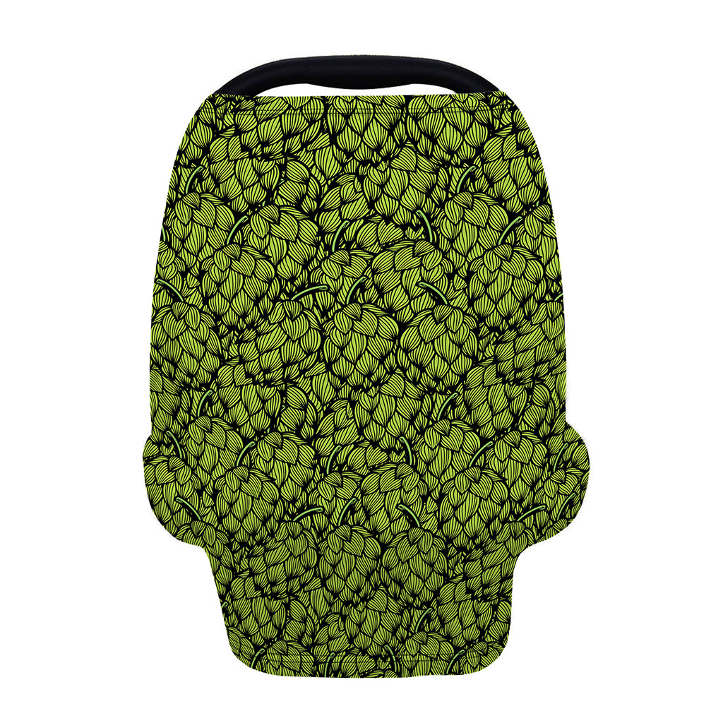 Green Hop Cone Pattern Print Baby Seat Cover