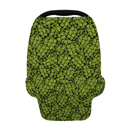 Green Hop Cone Pattern Print Baby Seat Cover