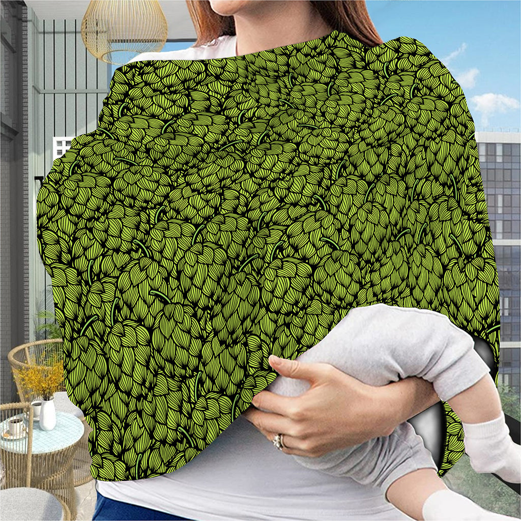 Green Hop Cone Pattern Print Baby Seat Cover