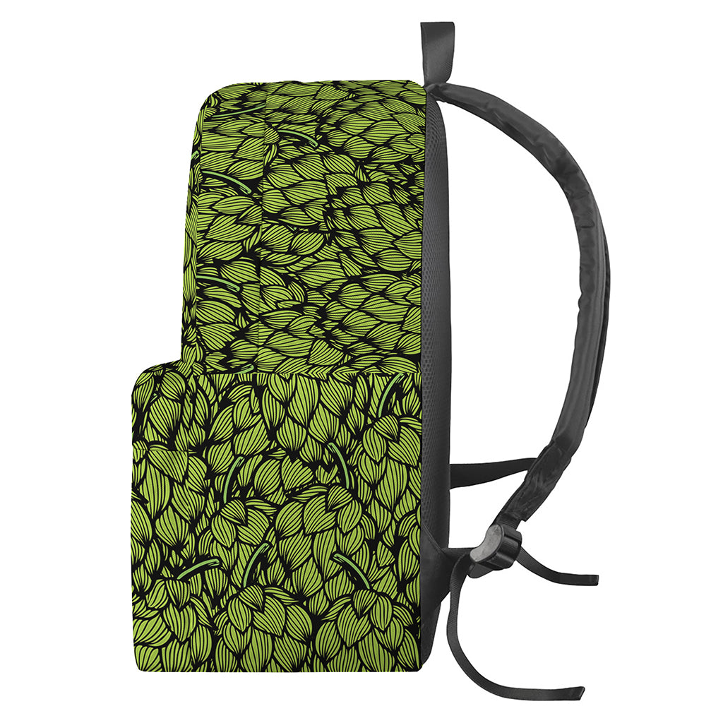 Green Hop Cone Pattern Print Backpack