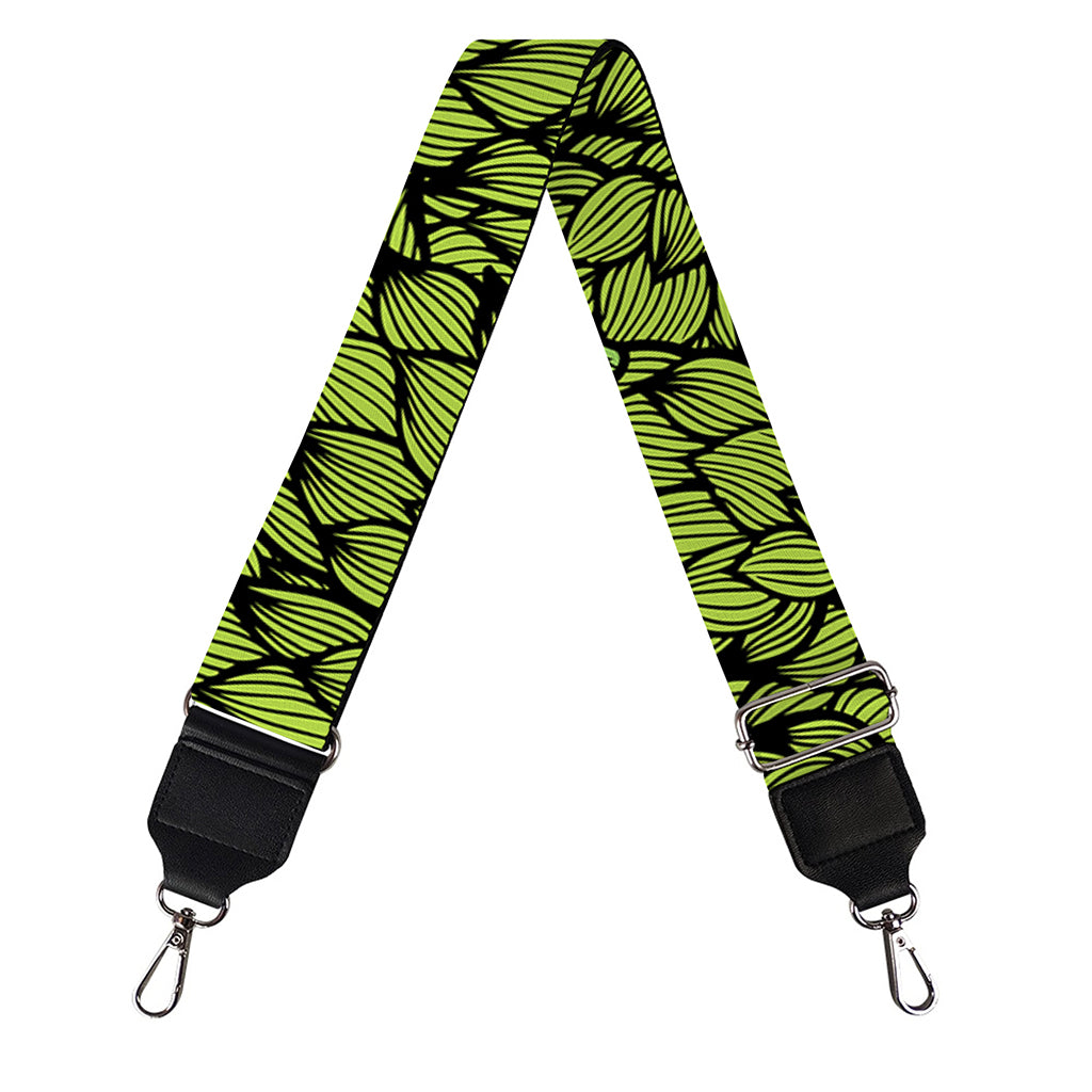 Green Hop Cone Pattern Print Bag Strap
