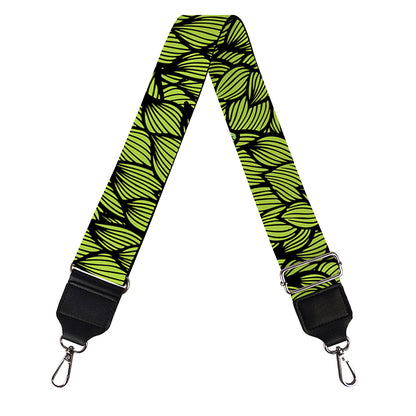 Green Hop Cone Pattern Print Bag Strap