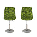 Green Hop Cone Pattern Print Bar Stool Covers