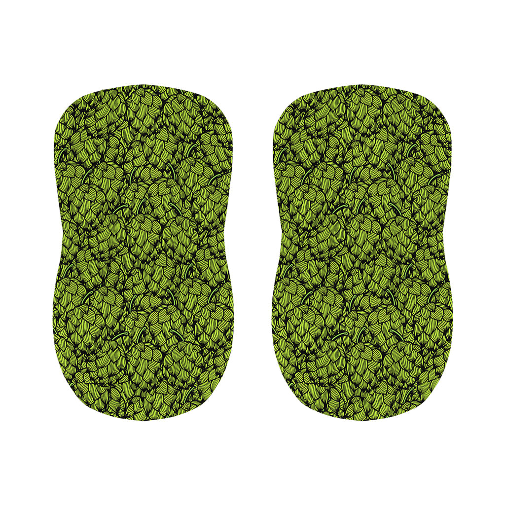 Green Hop Cone Pattern Print Bar Stool Covers