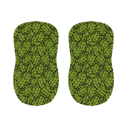 Green Hop Cone Pattern Print Bar Stool Covers