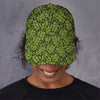 Green Hop Cone Pattern Print Baseball Cap