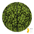 Green Hop Cone Pattern Print Basketball