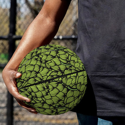 Green Hop Cone Pattern Print Basketball