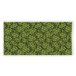 Green Hop Cone Pattern Print Beach Towel