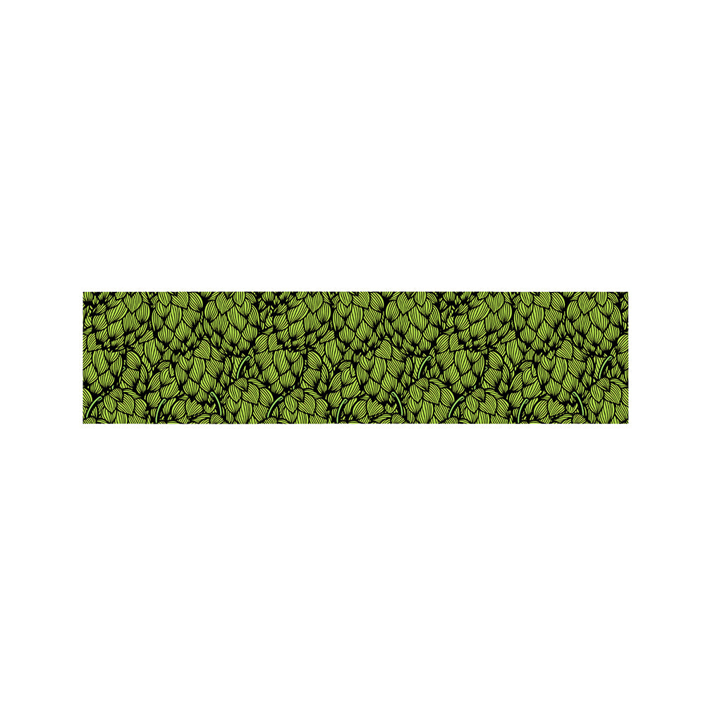 Green Hop Cone Pattern Print Bed Runner