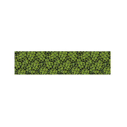 Green Hop Cone Pattern Print Bed Runner