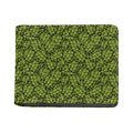 Green Hop Cone Pattern Print Bifold Wallet