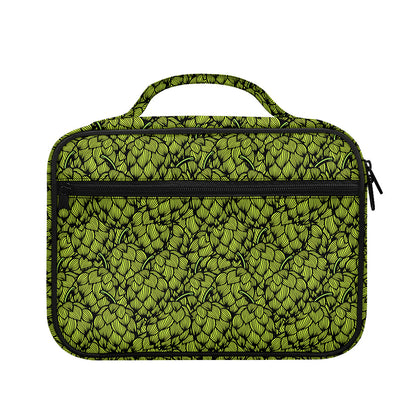 Green Hop Cone Pattern Print Briefcase Bible Bag