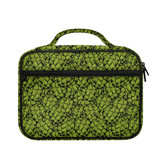 Green Hop Cone Pattern Print Briefcase Bible Bag