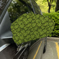 Green Hop Cone Pattern Print Car Side Mirror Covers