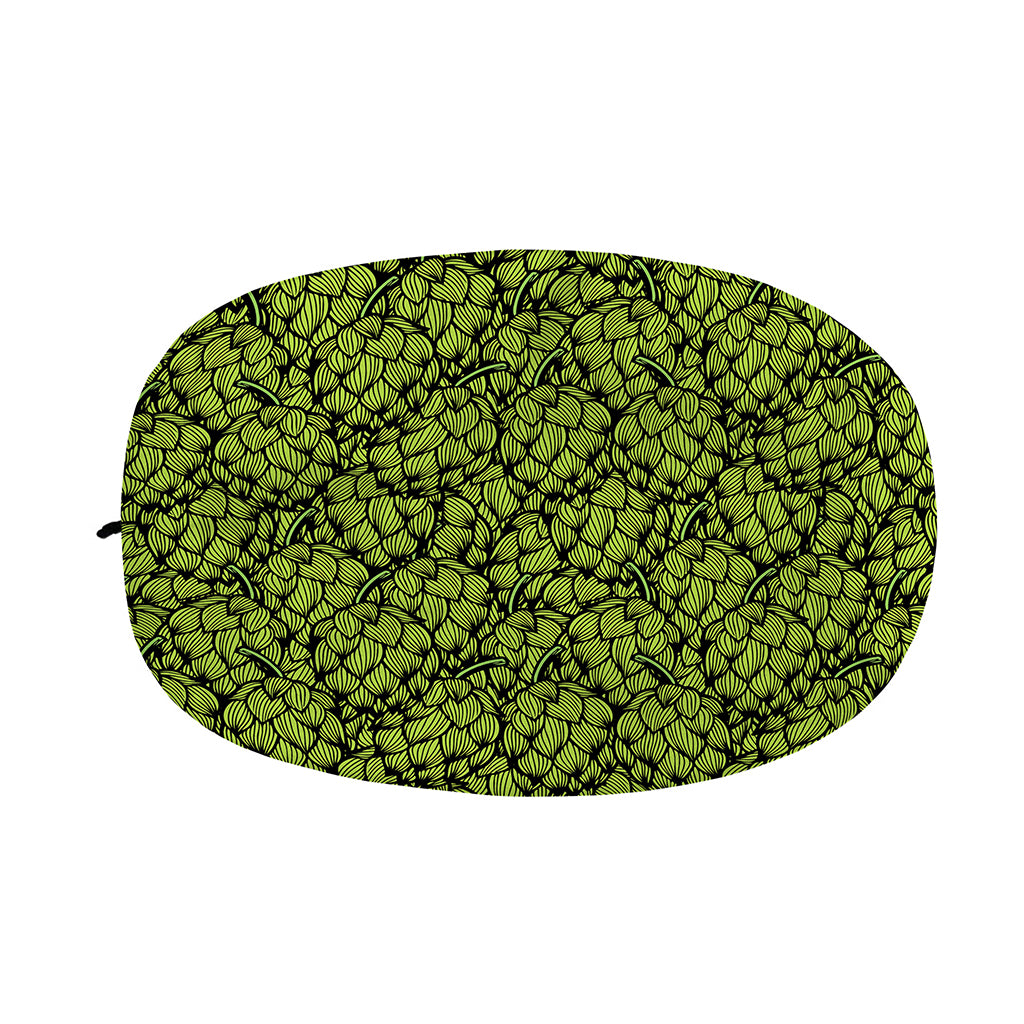 Green Hop Cone Pattern Print Car Side Mirror Covers