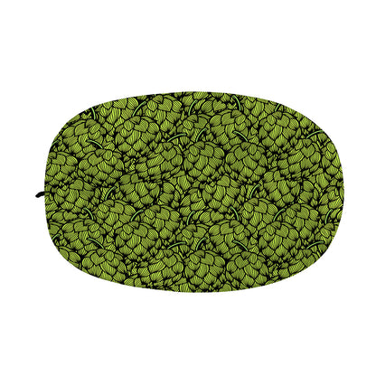 Green Hop Cone Pattern Print Car Side Mirror Covers