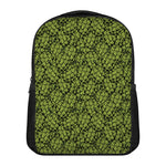 Green Hop Cone Pattern Print Casual Backpack