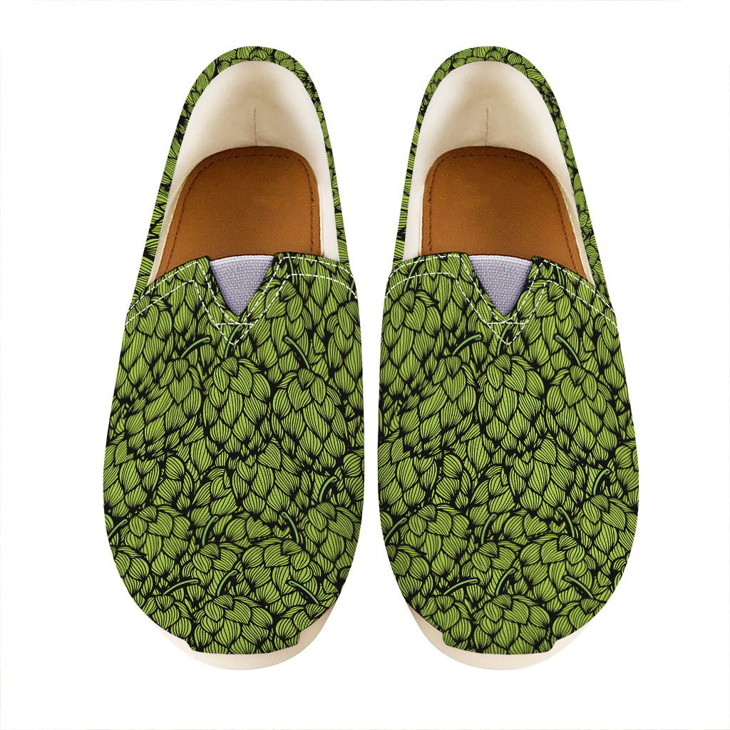 Green Hop Cone Pattern Print Casual Shoes