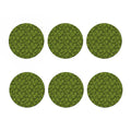 Green Hop Cone Pattern Print Coaster Set