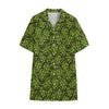 Green Hop Cone Pattern Print Cotton Hawaiian Shirt