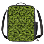 Green Hop Cone Pattern Print Crossbody Lunch Bag