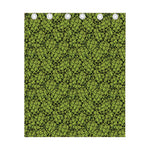 Green Hop Cone Pattern Print Curtain