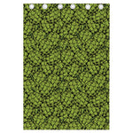 Green Hop Cone Pattern Print Curtain