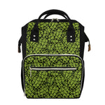 Green Hop Cone Pattern Print Diaper Bag